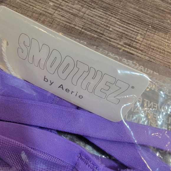 Aerie Smoothez Unlined Mesh Balconette Bra Purple Size 32C NWT! - Picture 3 of 8